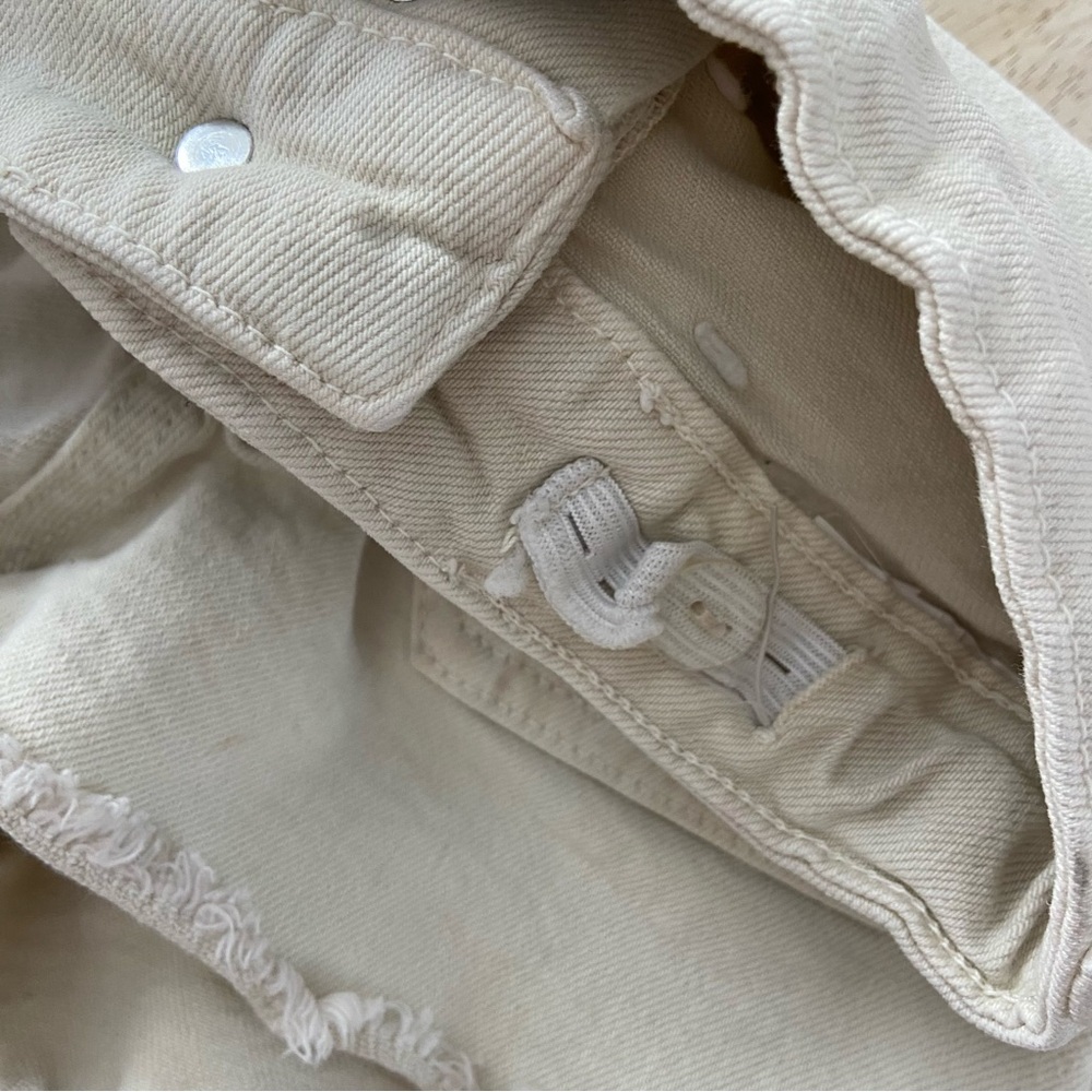 Zara Kids Off White Denim Jean Shorts Size 10 Kids - Picture 3 of 7